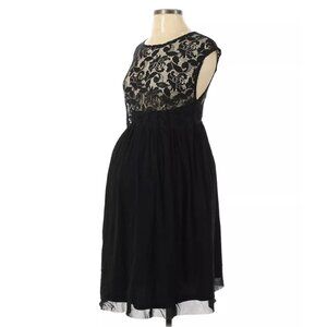 ASOS Maternity Women Black Cocktail Dress Size 4 Lace Party Work